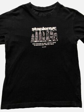 Staple Pigeon NYC Skyline Black T-Shirt Size S
